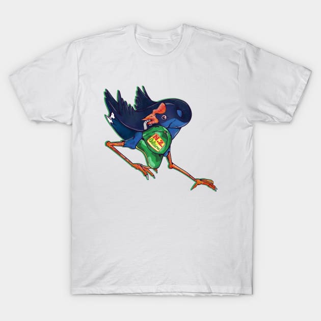 Funny Pukeko Aotearoa New Zealand T-Shirt by mailboxdisco